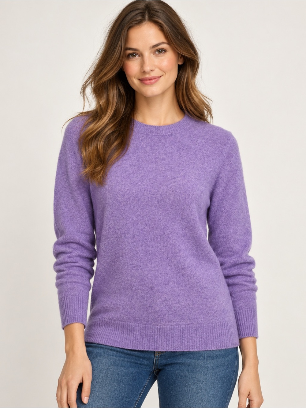 J.Crew Extra Soft Lavender Purple Wool Blend Crewneck Sweater XS NWT